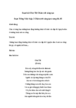 Soạn bài Đọc: Chợ Tết - Tiếng Việt 4 Chân trời sáng tạ