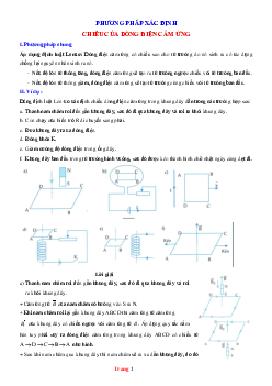 Phương pháp xác định chiều của dòng điện cảm ứng (có lời giải)