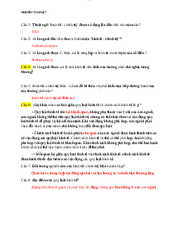 Trắc nghiệm kinh tế chính trị Mác-lênin