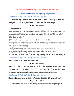 Soạn Mùa phơi sân trước ngắn nhất | Ngữ Văn 7 Chân Trời Sáng Tạo tập