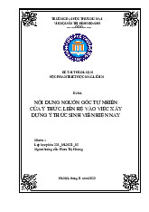 Nội dung nguồn gốc tự nhiên của ý thức | Bài thảo luận triết học Mác Lênin