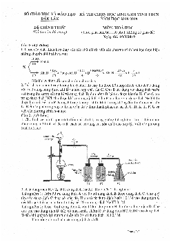 Đề học sinh giỏi Hóa lớp 9 tỉnh Đắk Lắk năm 2018-2019