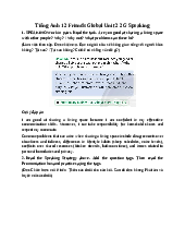 Giải SGK Tiếng Anh 12 Friends Global Unit 2 2G Speaking