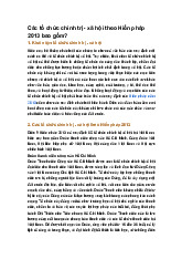 Các tổ chức chính trị - xã hội theo Hiến pháp 2013 bao gồm?