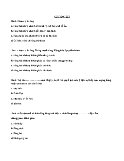 Câu hỏi trắc nghiệm ôn tập môn Marketing căn bản - chương III