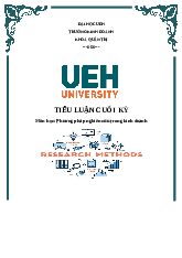 Phương pháp nghiên cứu trong kinh doanh - Phương pháp nghiên cứu kinh tế | Trường Đại học Kinh tế, Đại học Quốc gia Hà Nội