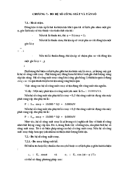 Lý thuyết bài giảng môn Kỹ thuật cảm biến và đo lường nội dung chương 7: Đo hệ số công suất và tần số