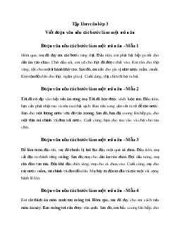 Tập làm văn lớp 3: Viết đoạn văn nêu các bước làm một món ăn (12 mẫu) | Kết nối tri thức