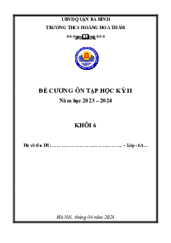 Đề cương học kỳ 2 Toán 6 năm 2023 – 2024 trường THCS Hoàng Hoa Thám – Hà Nội