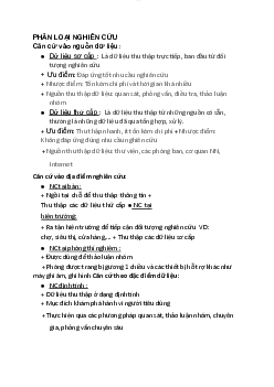 Phân loại nghiên cứu thị trường kinh doanh