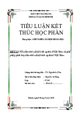 Tiểu luận kết thúc học phần: Dân chủ xã hội chủ nghĩa ở Việt môn Chủ nghĩa xã hội khoa học | Học viện Ngân hàng