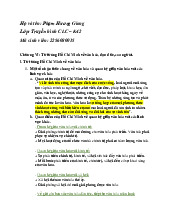 Đề cương môn Tư tưởng Hồ chí minh - trường đại học kinh tế- tài chính thành phố Hồ chí minh.