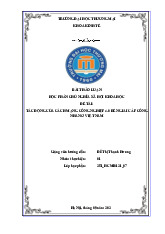 Tác Động CMCN 4.0 Đến Giai Cấp Công Nhân Việt Nam | Bài Thảo Luận Học Phần chủ nghĩa xã hội khoa học