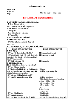 Giáo án buổi chiều môn Toán 2 sách Kết nối tri thức với (Cả năm) | Tuần 35