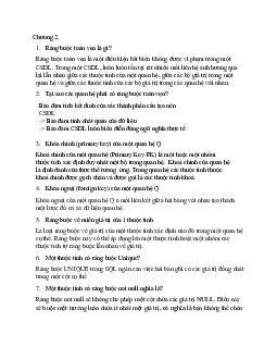 Câu hỏi ôn tập môn Kiến trúc máy tính và Hợp ngữ nội dung chương 2 có lời giải
