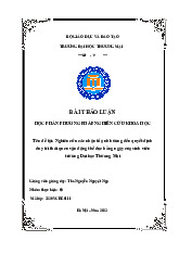Nghiên cứu các yếu tố ảnh hưởng đến thói quen thể dục sinh viên | Bài thảo luận phương pháp nghiên cứu khoa học