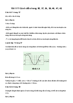 Giải Vật lí 11 Bài 1: Mô tả sóng | Cánh diều