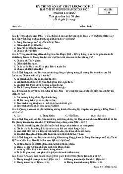 Đề thi thử THPT Quốc gia năm 2023 môn Sử lần 2 Sở GD&ĐT Hải Phòng