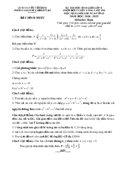 Đề thi học sinh giỏi Toán 8 năm 2024 phòng GD&ĐT Yên Định – Thanh Hóa