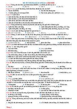 Đề ôn thi học kỳ 2 Sinh 10 Cánh diều (có đáp án)
