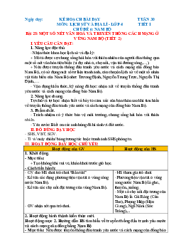 Giáo án Lịch sử và địa lí lớp 4 Tuần 30 | Chân trời sáng tạo