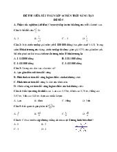 Đề thi giữa học kỳ 2 môn Toán lớp 6 năm học 2024 - 2025 - Đề số 5 | Bộ sách Chân trời sáng tạo