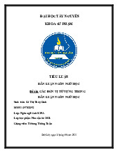 Tiểu luận Các đơn vị từ vựng trong dẫn luận ngôn ngữ học |  Đại học Tây Nguyên