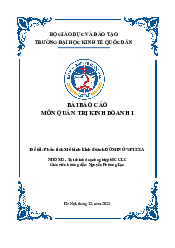 Phân tích Mô hình kinh doanh DOMINO’S PIZZA - Quản trị kinh doanh| Đại học Kinh Tế Quốc Dân