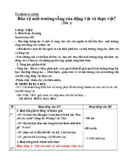 Giáo án Tự nhiên và xã hội 2 sách Chân trời sáng tạo (Cả năm)| Tuần 17