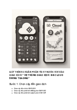 Quy trình chuẩn phân tích trước khi vào giao dịch- Hệ thống giao dịch Swing Traing?