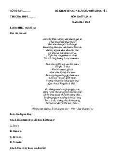 Đề thi giữa học kì 1 lớp 10 năm 2023 - 2024 sách Chân trời sáng tạo | Ngữ văn 10 đề 7