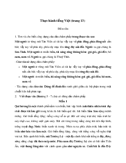 Soạn bài Thực hành tiếng Việt trang 13 - Kết nối tri thức 6
