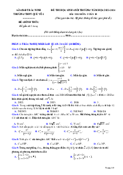 Đề thi học sinh giỏi Toán 10 năm 2023 – 2024 trường THPT Quế Võ 1 – Bắc Ninh