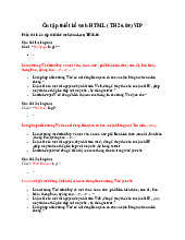 Ôn tập thiết kế web HTML ( TH26.05) VIP môn Công nghệ thông tin  | Trường đại học kinh doanh và công nghệ Hà Nội