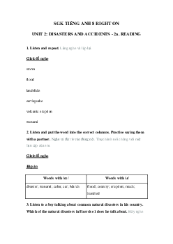 Tiếng Anh 8 Unit 2 2a Reading trang 24 25