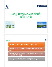Tài liệu giảng dạy. Năng lượng cho phát triển bền vững - Chương 1