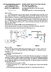 Đề Thi Cuối Kỳ 1 năm học 2020-2021 Môn Nguyên lý - chi tiết máy | Đại học Sư phạm Kỹ thuật Thành phố Hồ Chí Minh