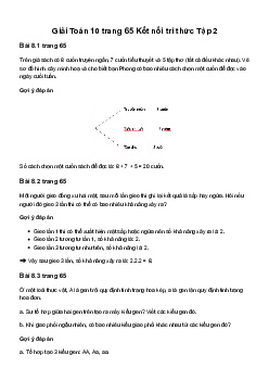 Toán 10 Bài 23: Quy tắc đếm - Kết Nối Tri Thức