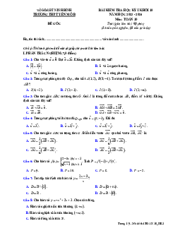 Đề học kỳ 1 Toán 10 năm 2023 – 2024 trường THPT Yên Mô B – Ninh Bình