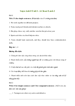 Giải Tiếng Anh 8 Unit 3: A Closer Look 2 | Kết nối tri thức