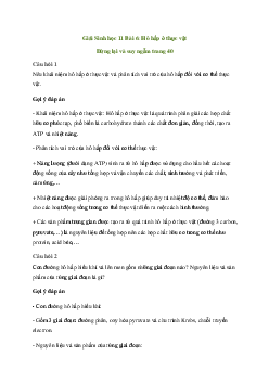 Giải Sinh học 11 Bài 6: Hô hấp ở thực vật | Kết nối tri thức