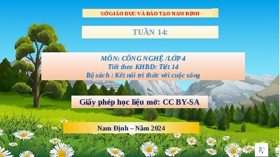 Giáo án điện tử Công nghệ 4 Bài 5 Cánh diều:  Trồng hoa và cây cảnh trong chậu