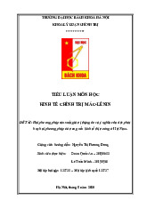 Tiểu luận Hai phương pháp sản xuất giá trị thặng dư và ý nghĩa của việc phát huy hai phương pháp đó trong nền kinh tế thị trường ở Việt Nam | Môn Kinh tế chính trị Mác-Lenin - Đại học Bách Khoa Hà Nội
