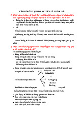 Câu hỏi Ôn tập Môn Nguyên lý thống kê | Đại học Kinh tế và Quản trị kinh doanh, Đại học Thái Nguyên
