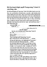 Bài thu hoạch Nghị quyết Trung ương 7 khoá 12 của Đảng viên