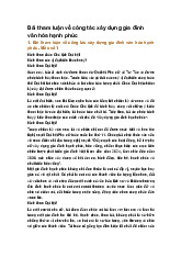 Bài tham luận về công tác xây dựng gia đình văn hóa hạnh phúc