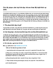 Các tội phạm xâm hại tình dục trẻ em theo Bộ luật Hình sự 2015