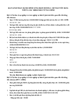 Bài tập môn Kế toán hành chính sự nghiệp | Trường Đại học Kinh tế và Quản trị Kinh doanh, Đại học Thái Nguyên