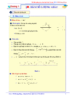 Chuyên đề hàm số lượng giác và phương trình lượng giác – Dương Minh Hùng