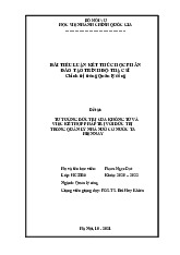 BÀI TIỂU LUẬN KẾT THÚC HỌC PHẦN ĐÀO TẠO TRÌNH ĐỘ THẠC SĨ Chính trị trong Quản lý công | Học viện Hành chính Quốc gia